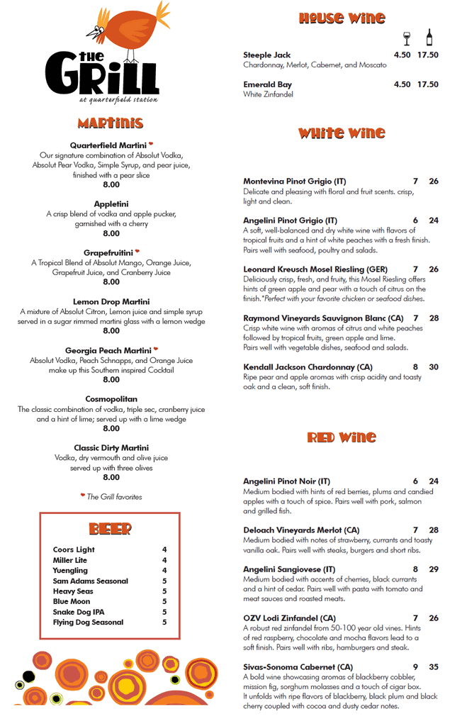 Drinks The Grill at Quarterfield Station