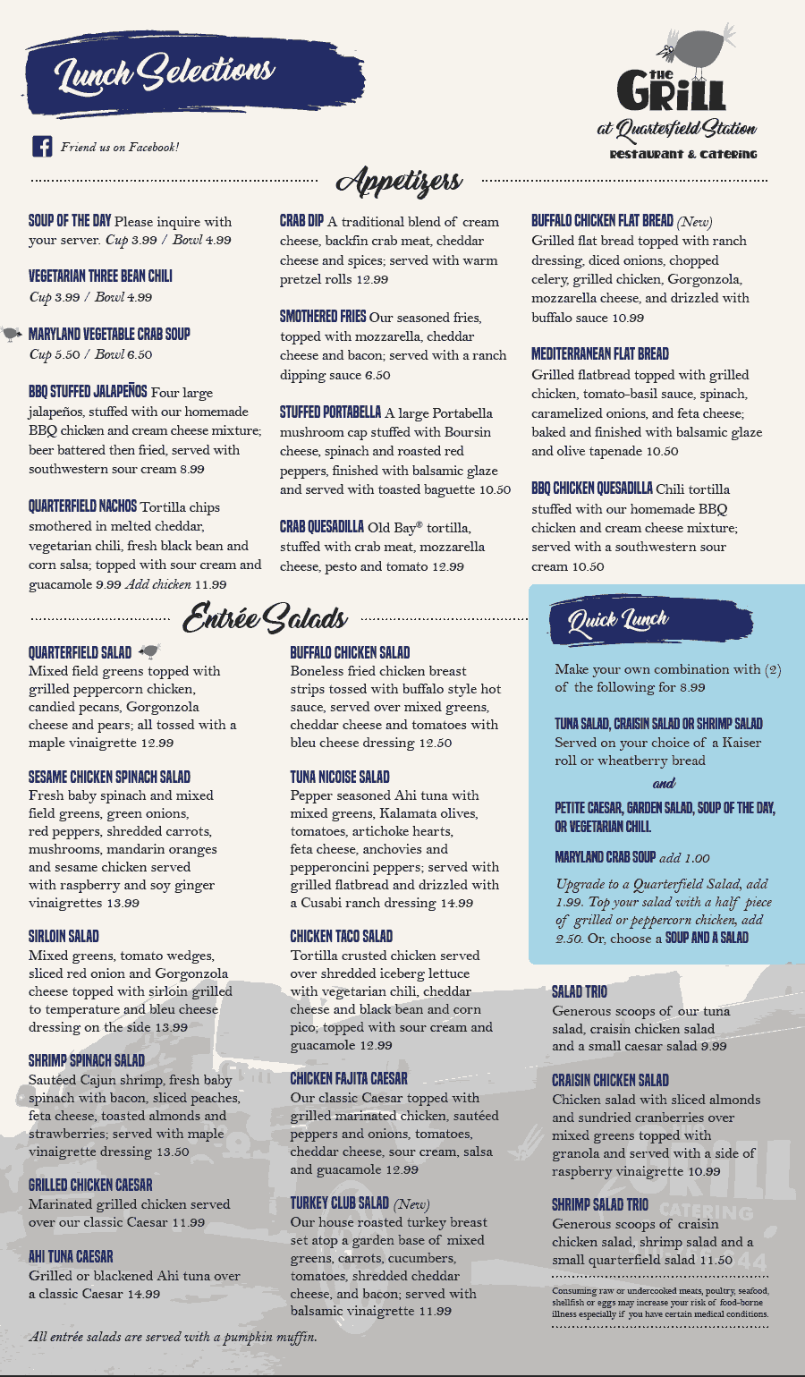 Lunch The Grill at Quarterfield Station