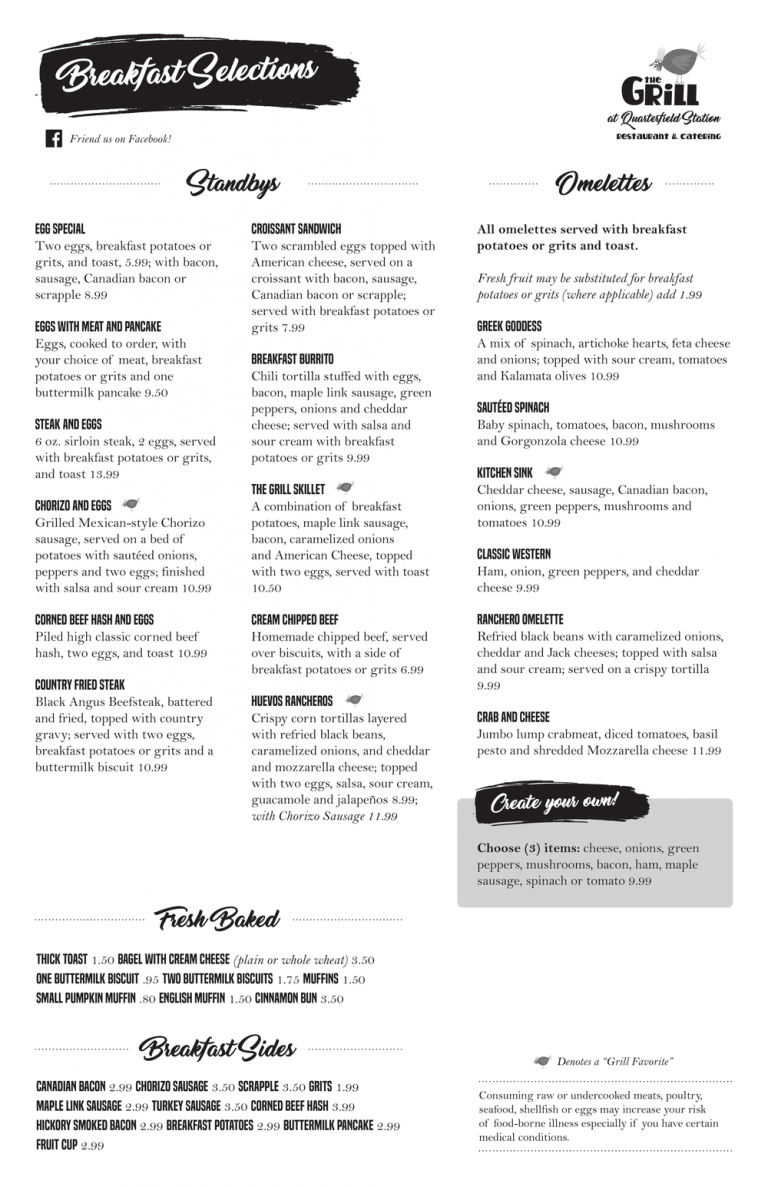 Breakfast The Grill at Quarterfield Station