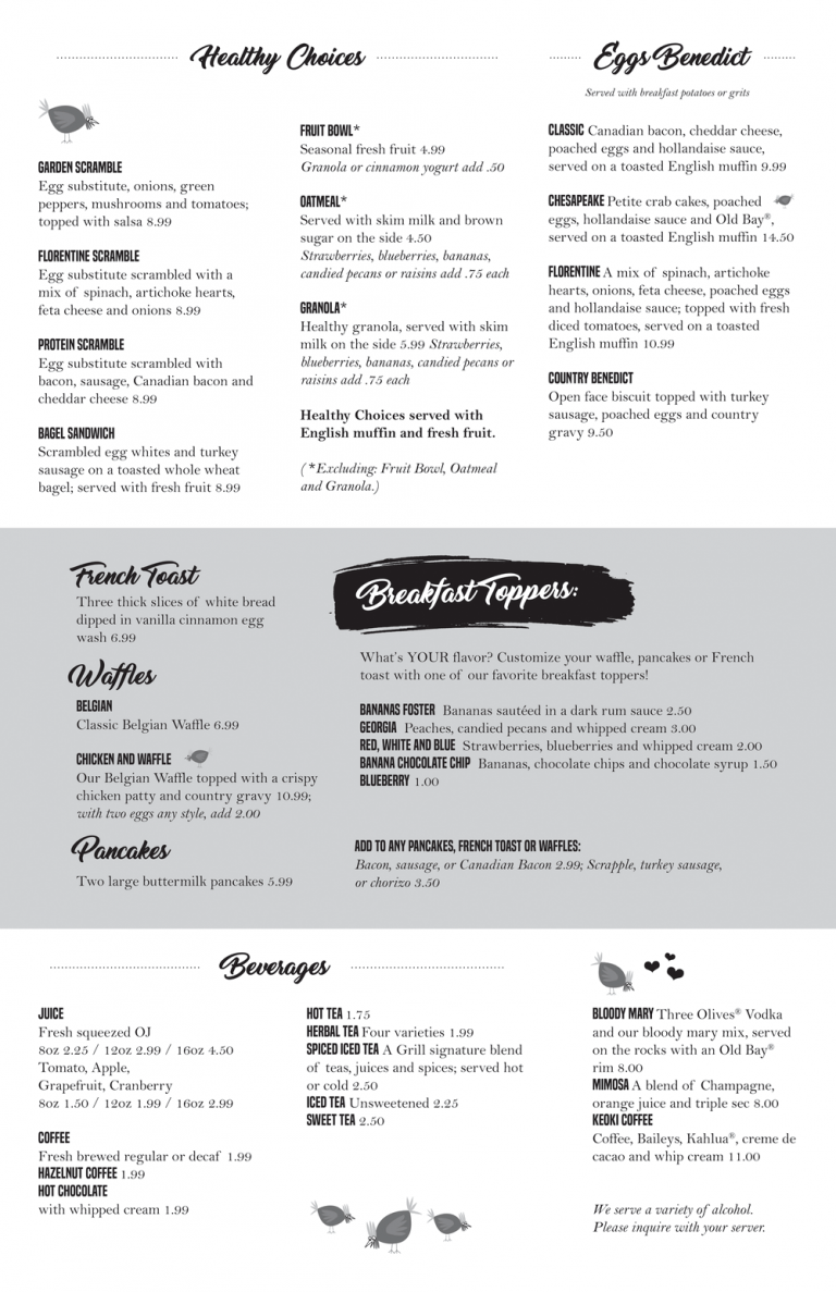 Breakfast The Grill at Quarterfield Station