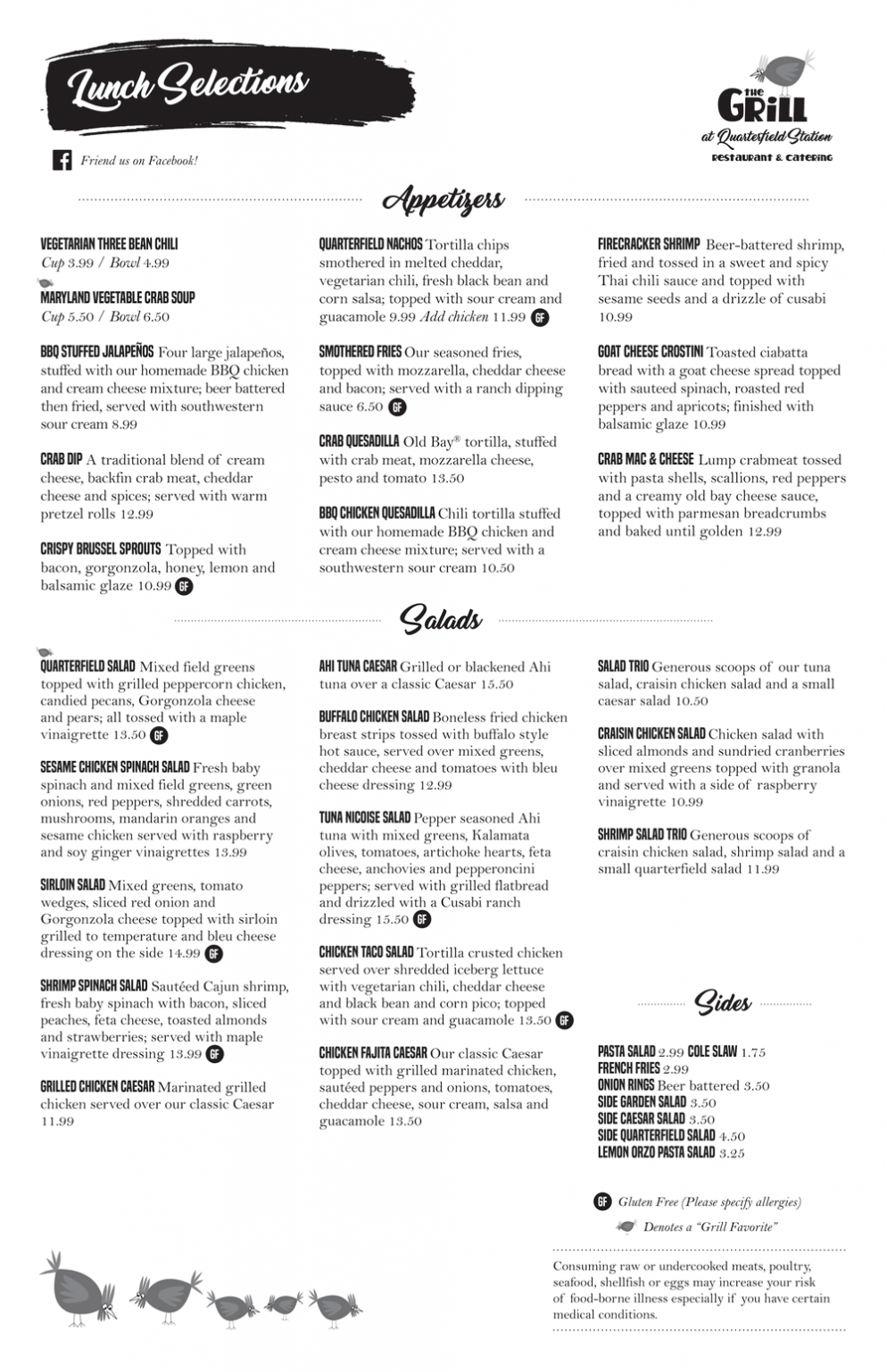 Lunch The Grill at Quarterfield Station