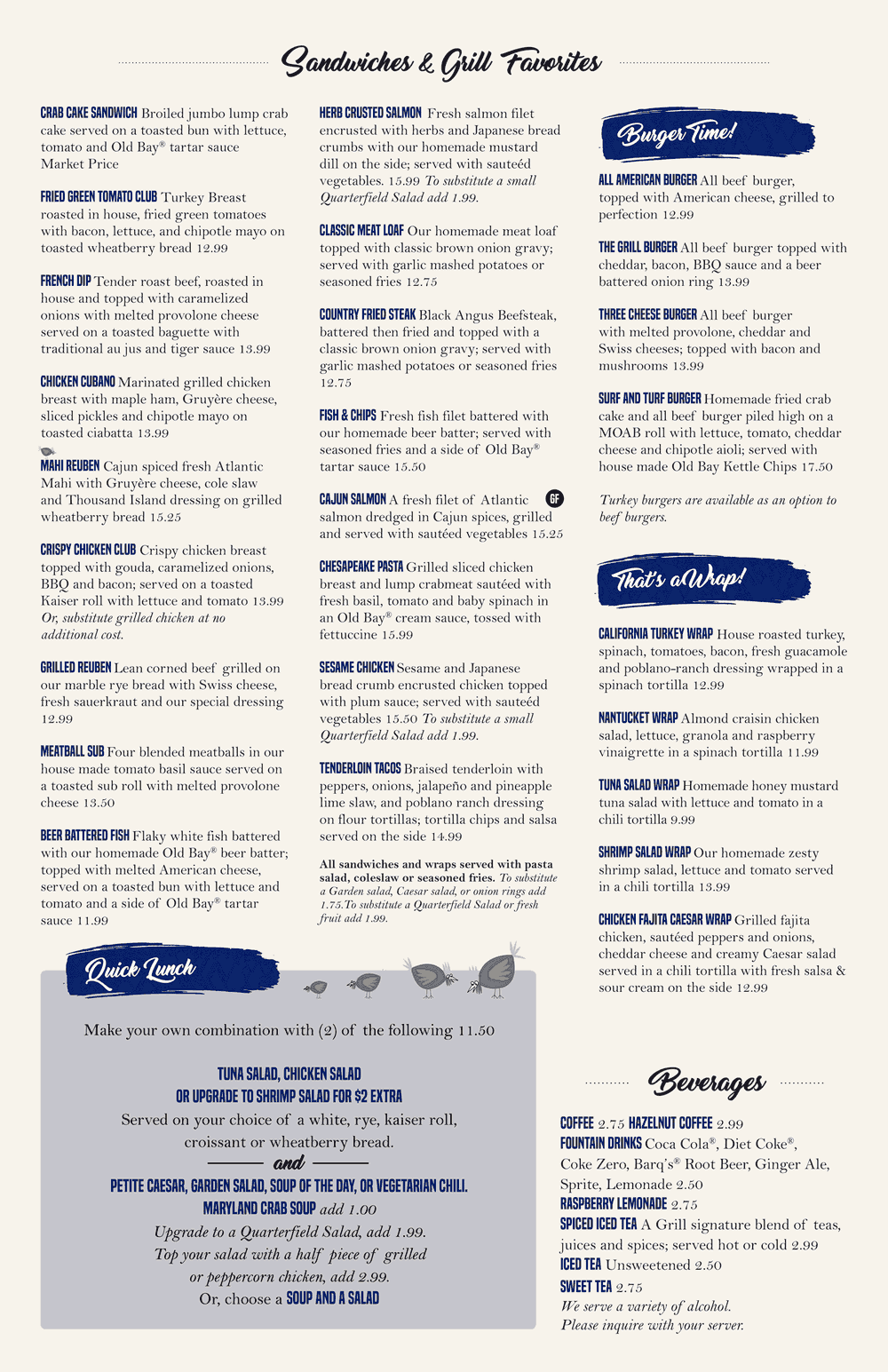 Lunch menu page 2