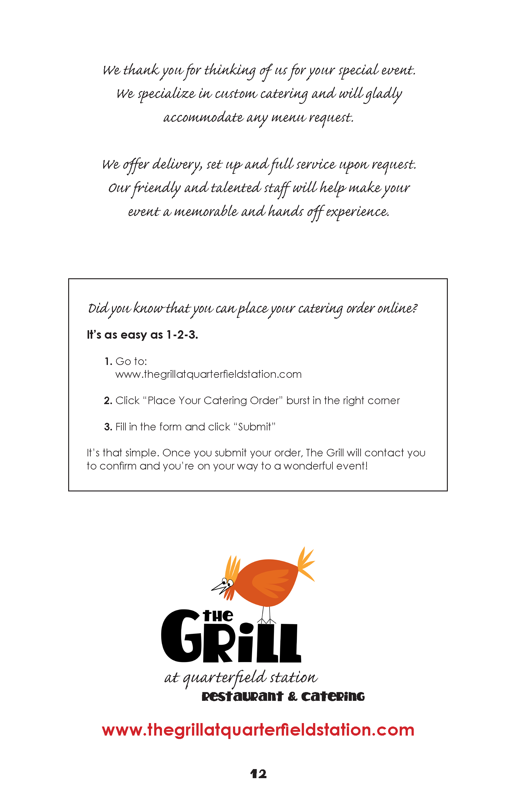 Catering Menu Page 12
